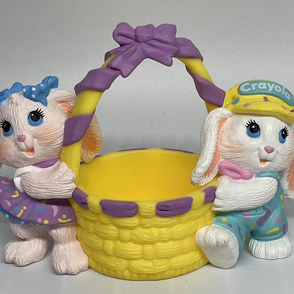 Hallmark Crayola Easter Bunny Basket Binney and Smith‎ Vintage 1991